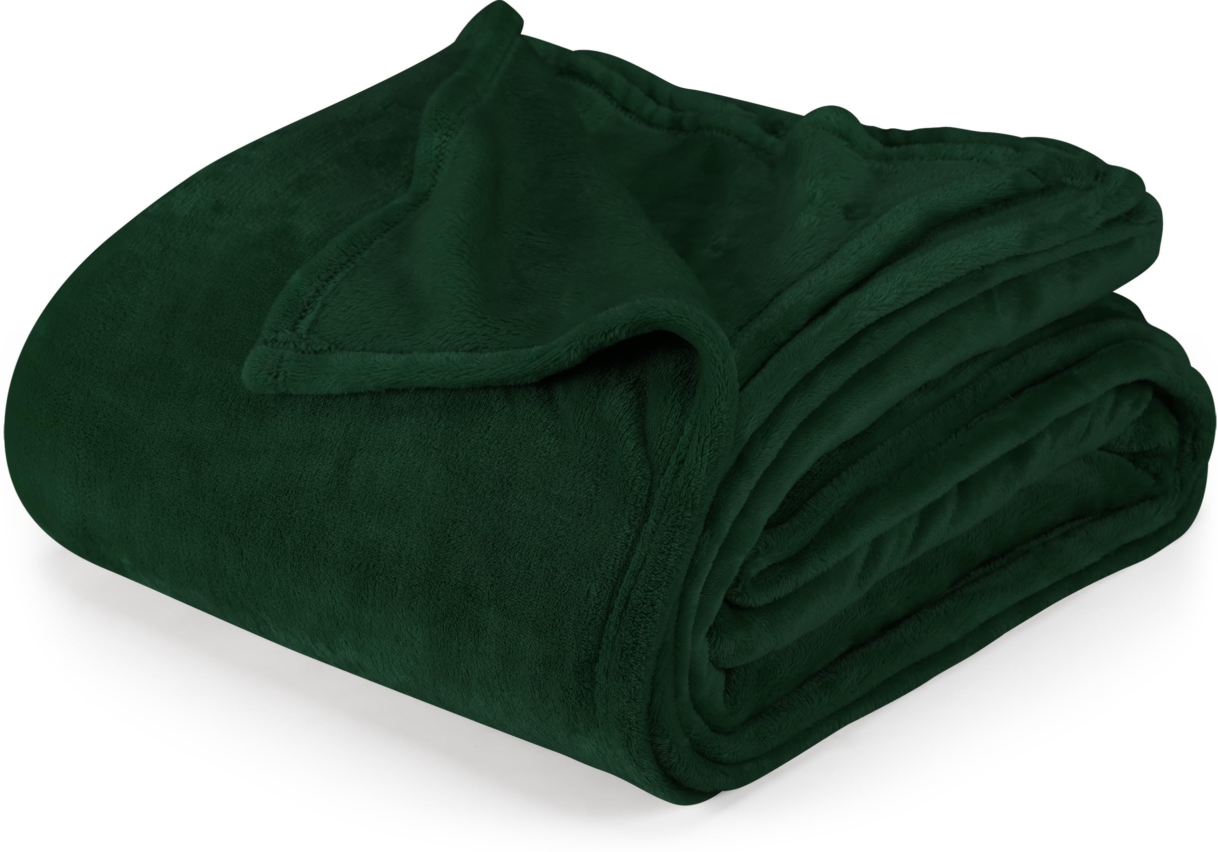 Utopia Bedding Forest Green Fleece Blanket California King Size Lightweight Fuzzy Soft Anti-Static Microfiber Bed Blanket (102X9