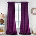 Roslynwood Extra Long Purple Orchid Luxury Velvet Curtains - Rod Pocket Window Drapes Elegant Home Decoration For Living Dining