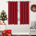 CUCRAF Red Blackout Curtains 72 inch Length 2 Panels Set, Room Darkening Curtains & Drapes for Living Room Bedroom, Thermal Insu