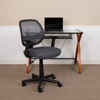 Flash Furniture Flash Fundamentals Mid-Back Gray Mesh Swivel Ergonomic Task Office Chair With Arms