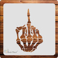 Kachi Pencil Middle Finger Stencils for Art and Craft Painting, Size 6 x 6 inch Reusable Stencil for Painting, Fabric, Glass, Wa