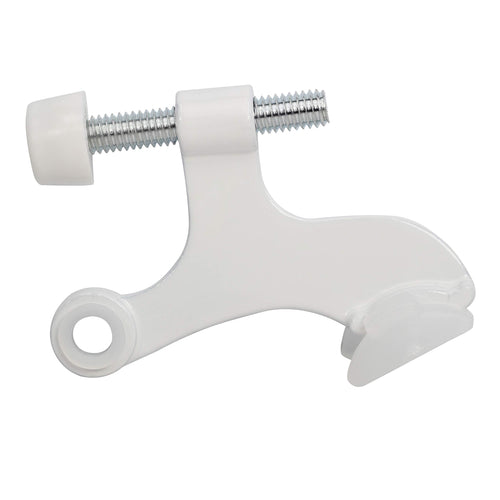 10 Pack Rok Hardware Adjustable Heavy Duty Hinge Pin Door Stop In White Finish, Rokdsp1Wh