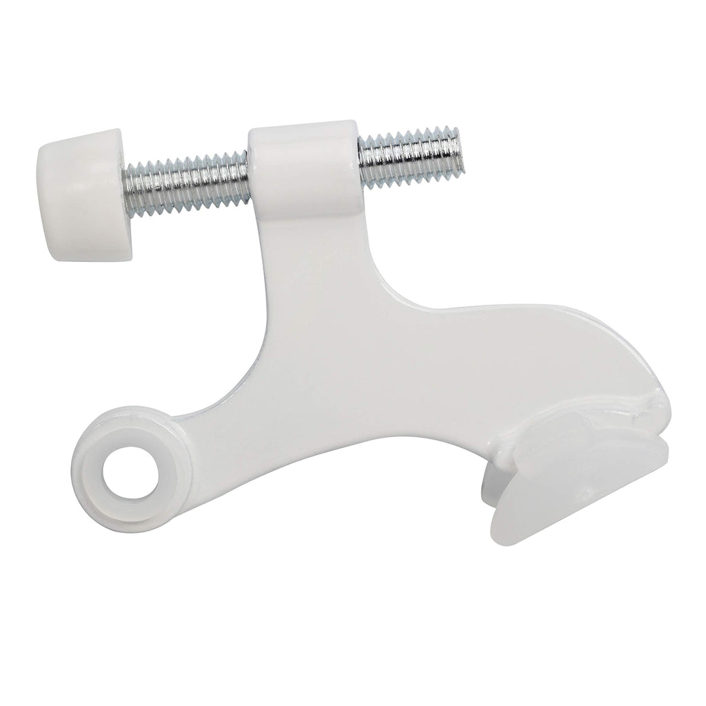 5 Pack Rok Hardware Adjustable Heavy Duty Hinge Pin Door Stop In White Finish, Rokdsp1Wh