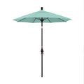 California Umbrella Round Aluminum Pole Fiberglass Rib Market Umbrella, Crank Lift, Collar Tilt