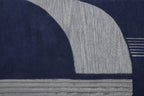 HomeRoots 514593 9 x 12 ft. Blue & Silver Wool Geometric Hand Tufted Handmade Rectangle Area Rug