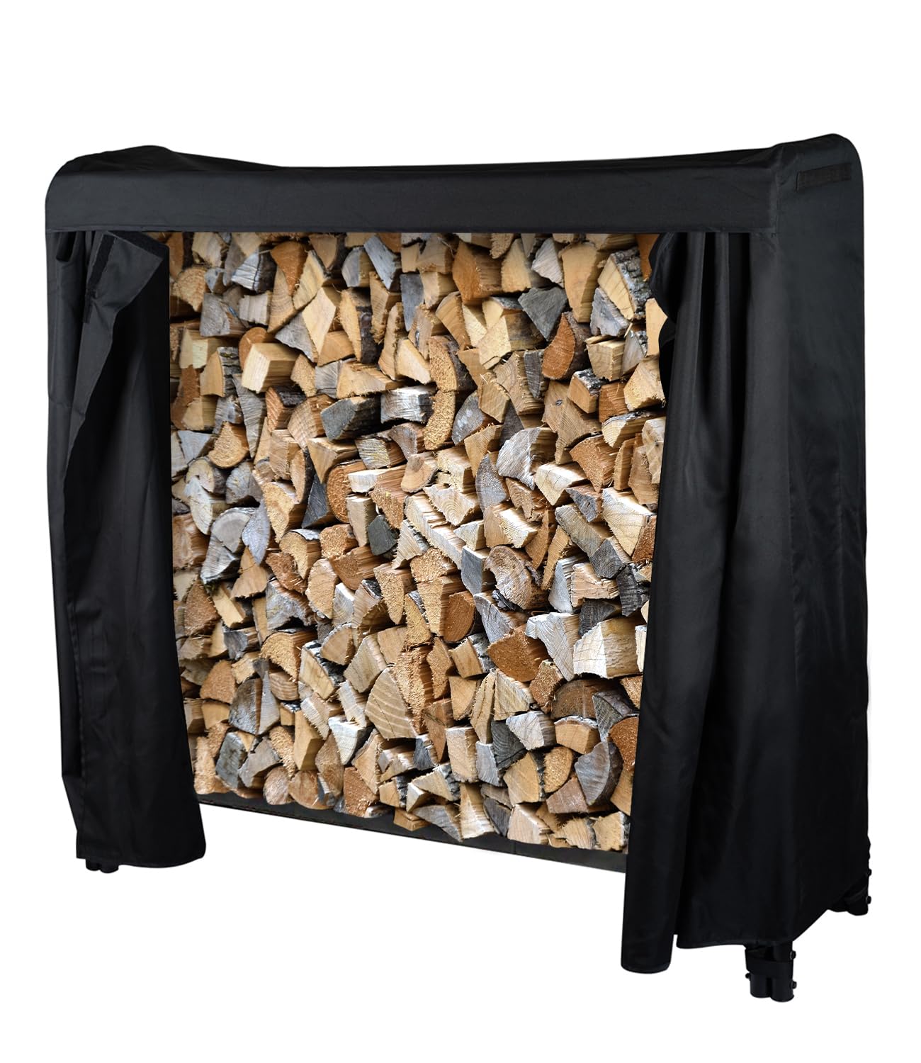 Bettermade Firewood Rack, 4Ft Firewood Rack Outdoor With Cover For Wood Storage, Heavy Duty Weather Resistant Firewood Holder Fo