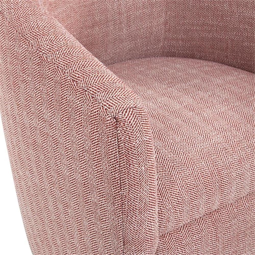 Comfort Pointe Lynton Henna Brick Red Fabric Swivel Accent Chair