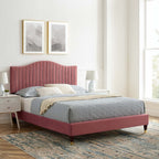 Modway Juniper Platform, King, Dusty Rose