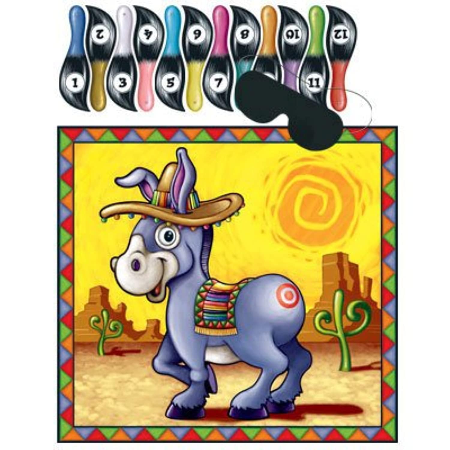 Donkey Game (Mask & 12 Tails Included) Party Accessory (1 Count) (1/pkg) Pkg/3