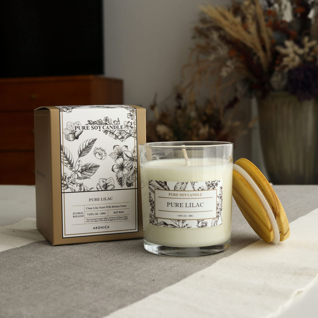 Aronica Lilac Candles Scent Gifts, Soft Floral Candles For Woman Gift, Scent Candles For Home, Baby Shower Game Gift For Winners