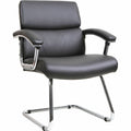 Lorell Sled Base Leather Black Guest Chair