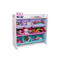 Humble Crew Toy Storage Organizer With Top Shelf And 9 Removable Bins, White/Pink/Purple/Aqua – Toddler Bookshelf With Toy Organizer - Modern Toy Rack Ideal For Kids' Rooms, Playrooms, And Nurseries