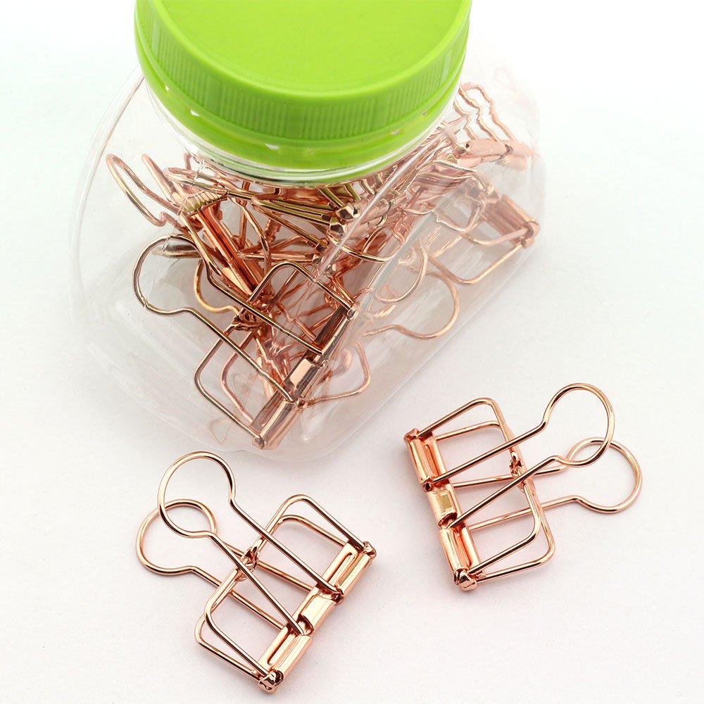 Nxg 12 Pack Medium Metal Wire Binder Clips, Office Supplier School Accessories,Colorful Hollow Out Paper Organizer, Paper Binder