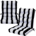 Chitidr 2 Pack High Back Outdoor Chair Cushions Bulk Waterproof Indoor Outdoor Chair Cushion Seat And Back Rocking Chair Cushion