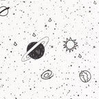 Scientific Sleep Starry Galaxy Solar System 100% Cotton 4 Pcs Queen Bed Sheet Set Kids Toddler Teen, Flat Sheet & Fitted Sheet &