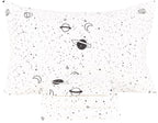 Scientific Sleep Starry Galaxy Solar System 100% Cotton 4 Pcs Full Bed Sheet Set Kids Toddler Teen, Flat Sheet & Fitted Sheet &