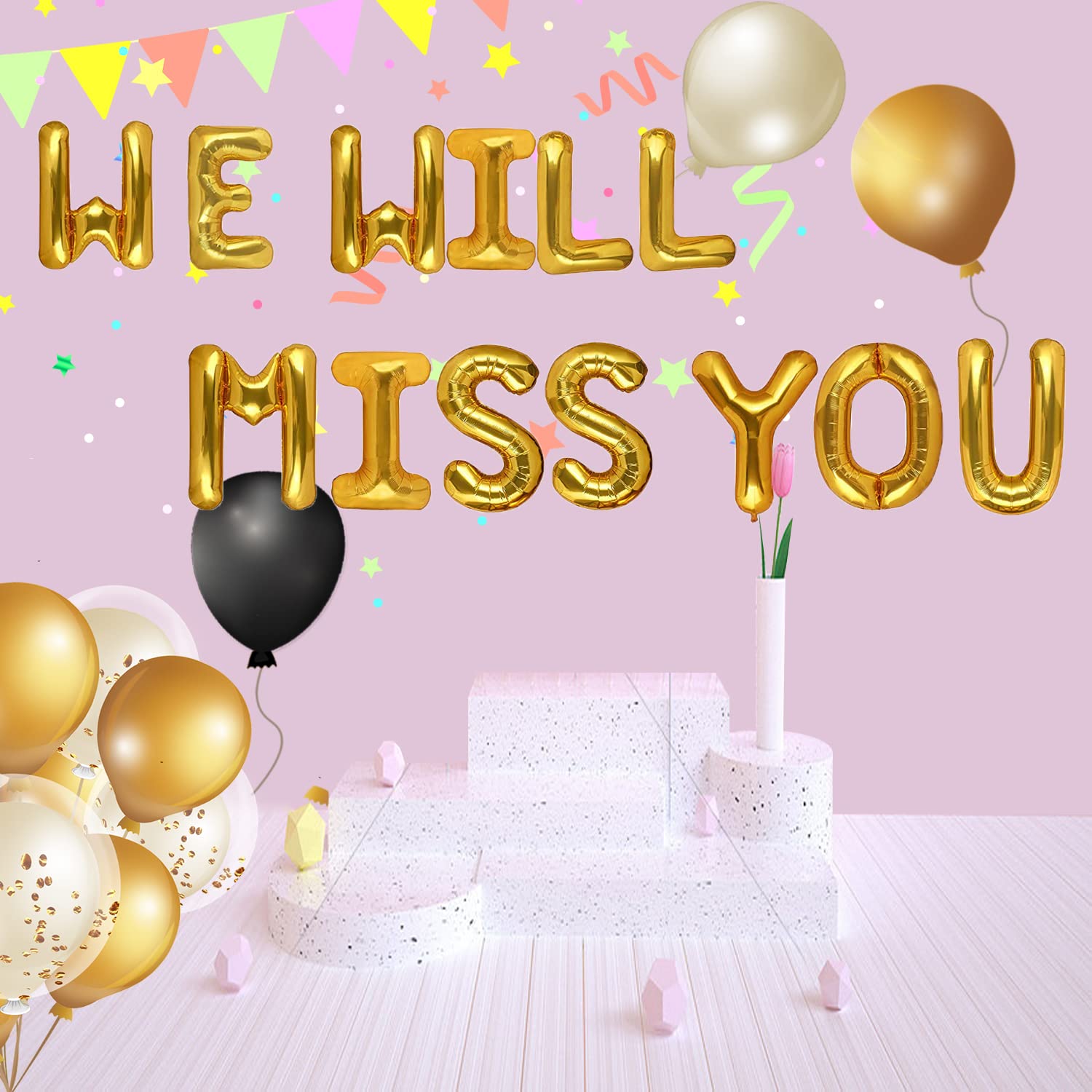 Laventy Set Of 16 We Will Miss You Banner Office Work Party Retirement Party Decor Retirement Banner Going Away Party Decor Fare