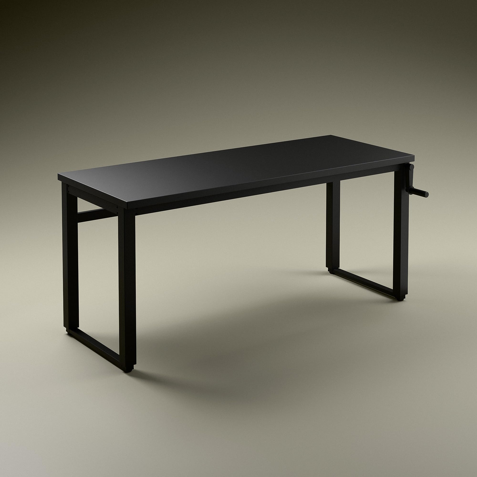Green Soul Rise (5 Ft) Manual Height Adjustable Table|25Mm Thick One Piece Table Top|80 Kg Load Capacity|Engineered For All Heig