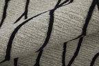 HomeRoots 511846 8 x 11 ft. Taupe Black & Gray Wool Abstract Hand Tufted Handmade Stain Resistant Rectangle Area Rug