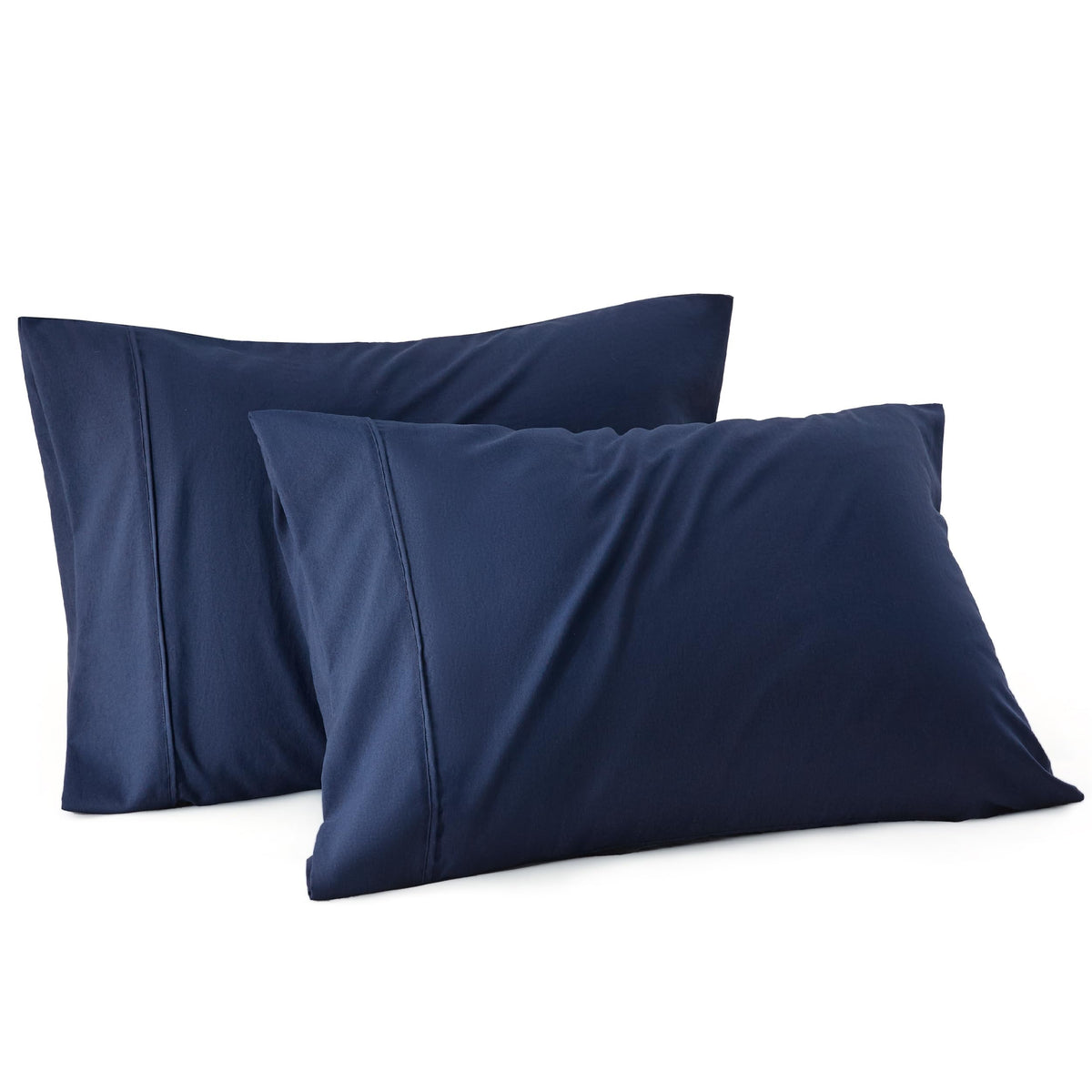Bedsure Pillow Cases Queen Size Set Of 2 - Polyester & Rayon Derived From Bamboo Navy Blue Pillowcase, Breathable, Soft And Wrin