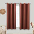 Rusty Orange Boho Curtains for Bedroom 2 Panels Set Light Blocking Winter Insulated Thermal Blackout Room Darkening Short Earthy
