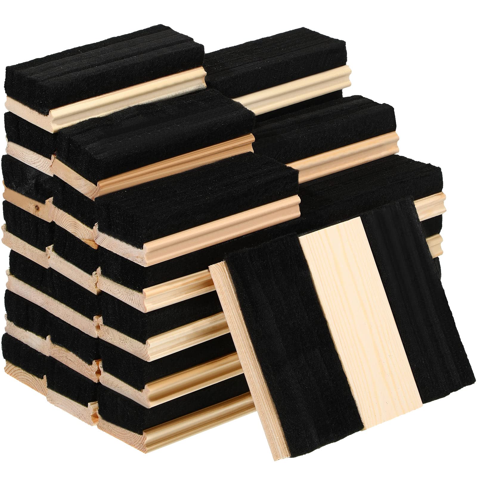 Felt Campus Style Erasers, Cleaner Dusters Felt Chalkboard Eraser For Kids Wood Chalk Eraser For Chalkboard Cleaners Dusters For