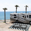 Eez Rv Products 9'X12'Cf Heavy Duty Reversible/Durable Outdoor Rving/Boondocking Mats (9Ft X12Ft Black & White Checker Flag) Com