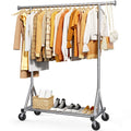 Sakugi Stainless Steel Clothes Rack Mesh Shelf, 42.5x16.5x65.9, Silver