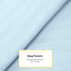 Full Size Bed Sheets - 6 Piece 1500 Supreme Collection Fine Brushed Microfiber Deep Pocket Full Sheet Set Bedding - 2 Extra Pillow Cases, Great Value, Full, Dobby Light Blue