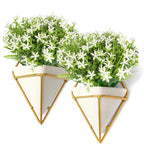 6Pcs Artificial Uv Resistant Flowers Outdoor Fake Plants Flowers Star Jasmine White Greenery Plastic Flowers Farmhouse Plants Sh