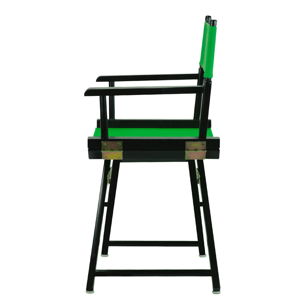 Casual Home Director'S Chair ,Black Frame/Green Canvas,18" - Classic Height