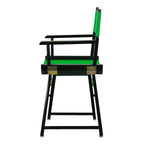 Casual Home Director'S Chair ,Black Frame/Green Canvas,18" - Classic Height