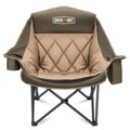 Overmont Oversized XL Camping Chair for Adults - 400lbs Support Heavy-Duty Padded Folding Chair with Side Pocket Cup Holder Cool