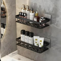 Vadhvala Enterprise Multipurpose SelfAdhesive Aluminium Bathroom Wall Mounted Storage Organiser Without Drill Shelf Holder/Rack