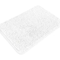 Yeaban Chenille Bathroom Rugs Non-Slip Thick Plush Bath Mat - Absorbent Washable Bath Rugs for Bathroom Shower Sink Carpet (Whit