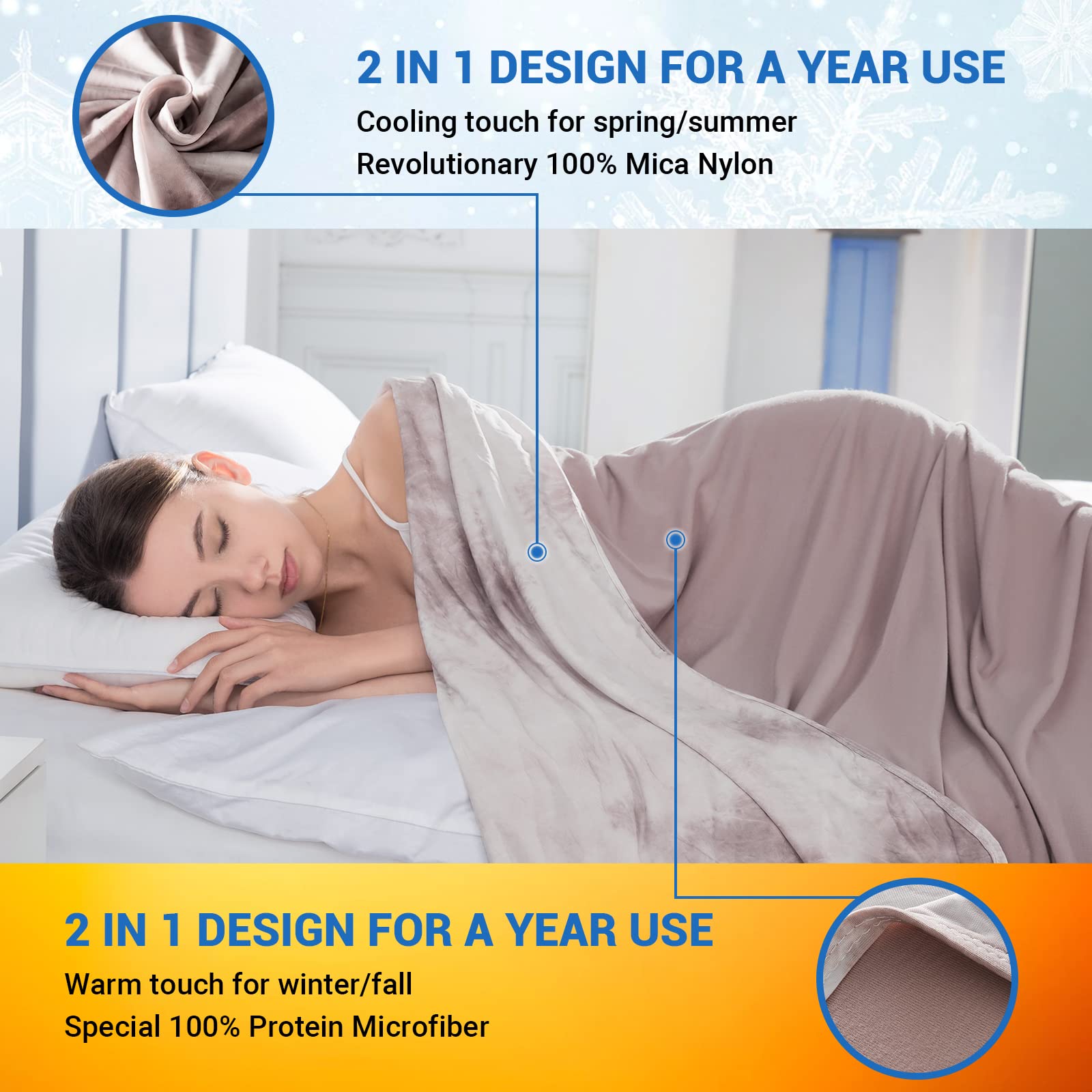 Topcee Cooling Blanket For Hot Sleepers Decorative Tie Dye,Absorbs Heat To Keep Body Cool For Night Sweats,100% Oeko-Tex Certifi