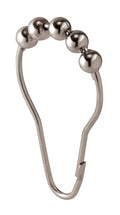 InterDesign Steel Roller Shower Curtain Rings/Hooks  Chrome, Set of 12, Boxed