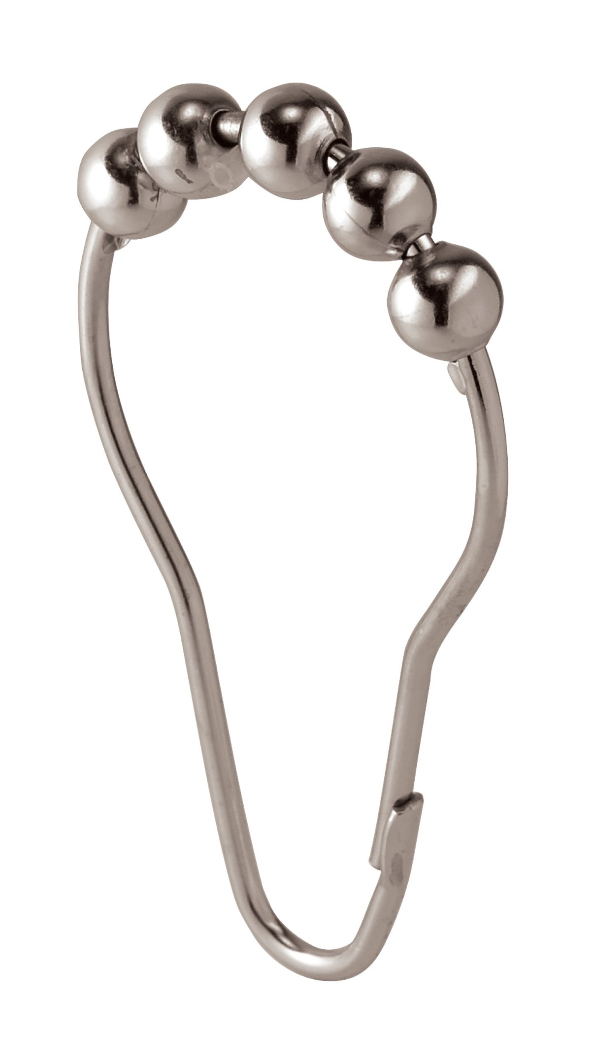 InterDesign Steel Roller Shower Curtain Rings/Hooks  Chrome, Set of 12, Boxed