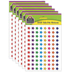 Teacher Created Resources Mini Smiley Stars Valu-Pak Stickers, 1144 Per Pack, 6 Packs