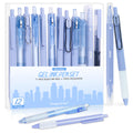 Tetragonal Tree- 12Pcs Gel Pens Set, 11Pcs Black Ink Pens And 1Pcs Highlighter, Retractable 0.5Mm Fine Point Cute Note Taking Pe