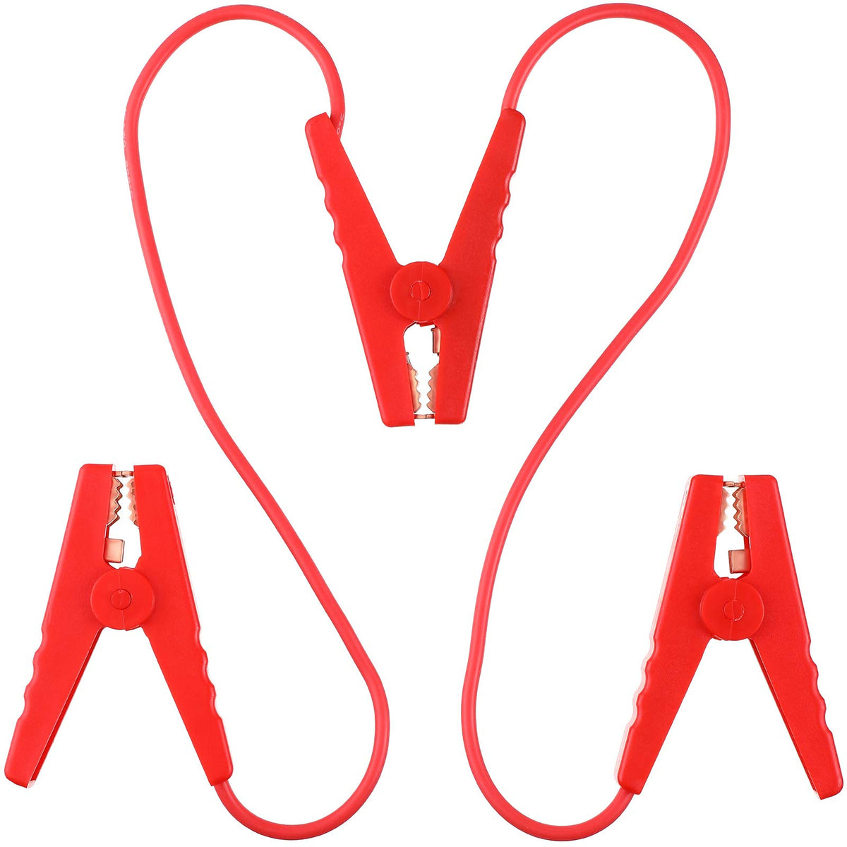 Electric Fence Jump Jumper Wires Alligator Clips Cable Connect And Fencing System Wire Electric Fence Jump With 3 Clips In Red C