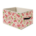 FRZSDVHNM Coquette Pink Bow Cherry Storage Basket Bin for Organizing Closet Shelves, Cherry Blossom Floral Organizers and Storag