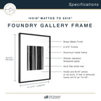 Mcs Master & Co. Foundry Metal Gallery Wall Frame, Black, 14 X 18 In Matted To 8 X 10 In
