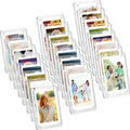 Remerry 24 Pcs Acrylic Magnetic Photo Frame Mini Picture Frame Double Sided Clear Fridge Magnetic Photo Display Frame for Film P