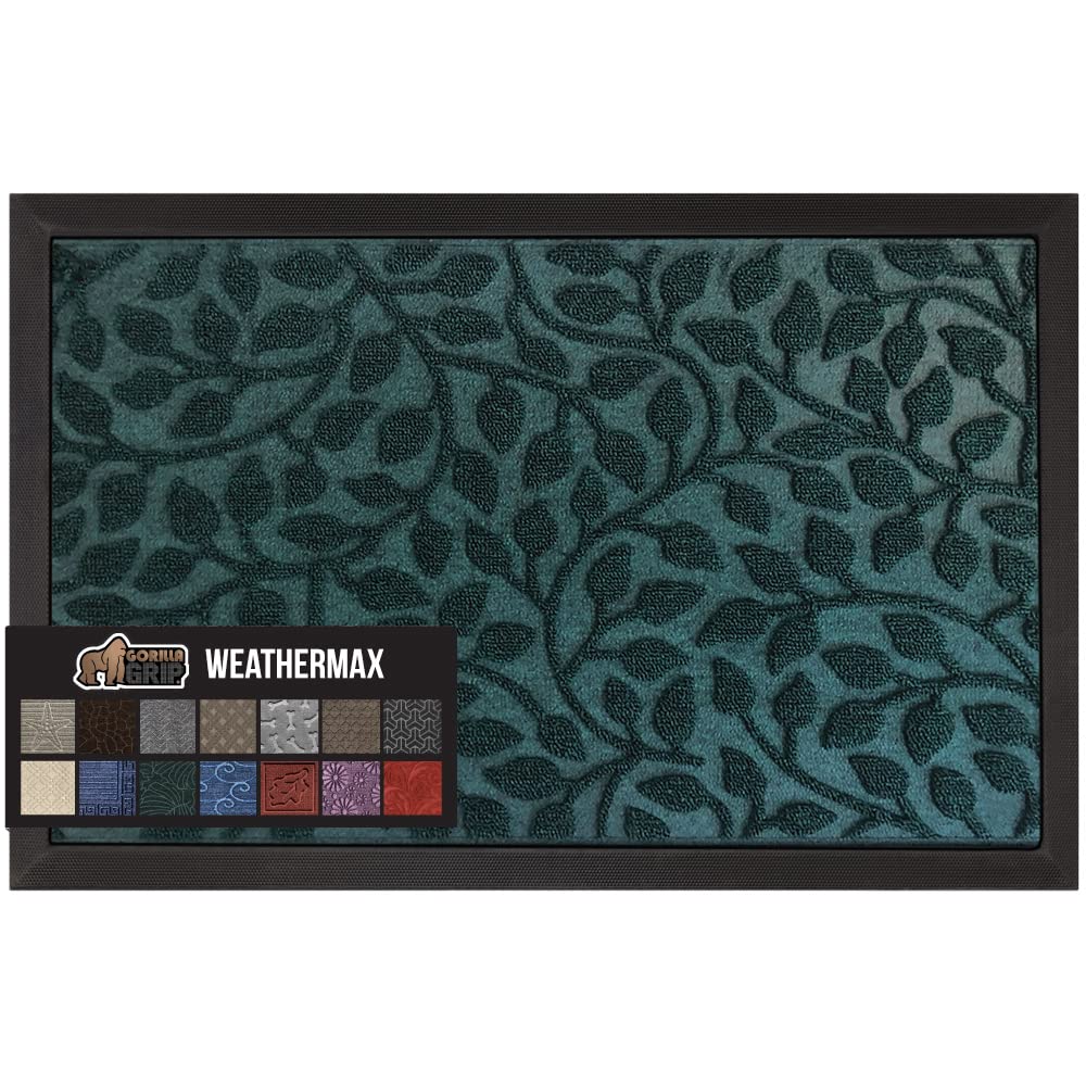 Gorilla Grip 100% Waterproof All-Season Weathermax Doormat, 72X24 Runner, Durable Natural Rubber, Stain And Fade Resistant, Low
