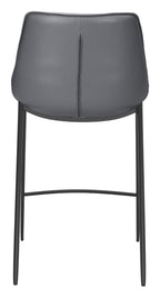 Zuo Magnus Counter Stool Dark Gray & Black