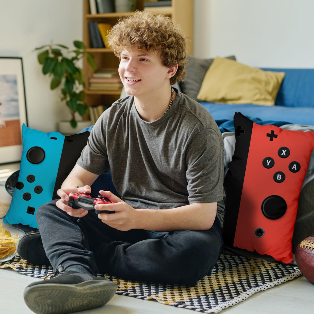 Undergo A Set Of 2 Throw Pillow Cases- Gamer Gifts For Teen Boys - Soft Gaming Throw Pillow Cases Cushion Covers For Living Room