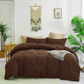 Karever Brown Comforter Set Cal King Coffee Color Bedding Set 3 Pcs Solid Chestnut Brown All Season Blanket Set Women Coffee Bro