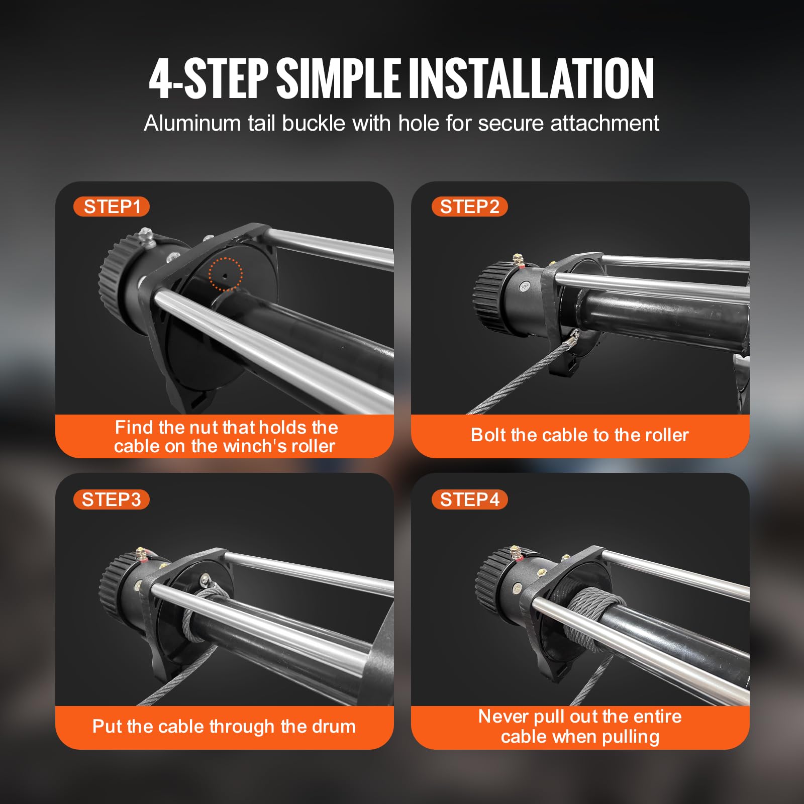 Vevor Galvanized Steel Winch Cable, 3/8 Inch X 100 Feet 15,200 Lbs Breaking Strength, Wire Winch Rope With Swivel Hook, Towing C