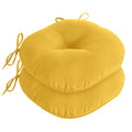 Downluxe Bistro Chair Cushions For Patio Furniture, Water-Resistant Round Outdoor Chair Cushions Set Of 2 With Non-Slip Ties, 15